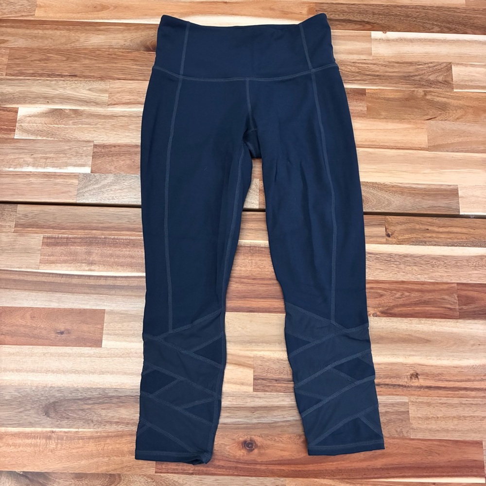 Athleta Cropped Leggings Yoga Fitness Pants Women’s Size XS Teal Blue